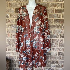 G&E Burgundy Duster. Like New. Women’s XL/2X NWT